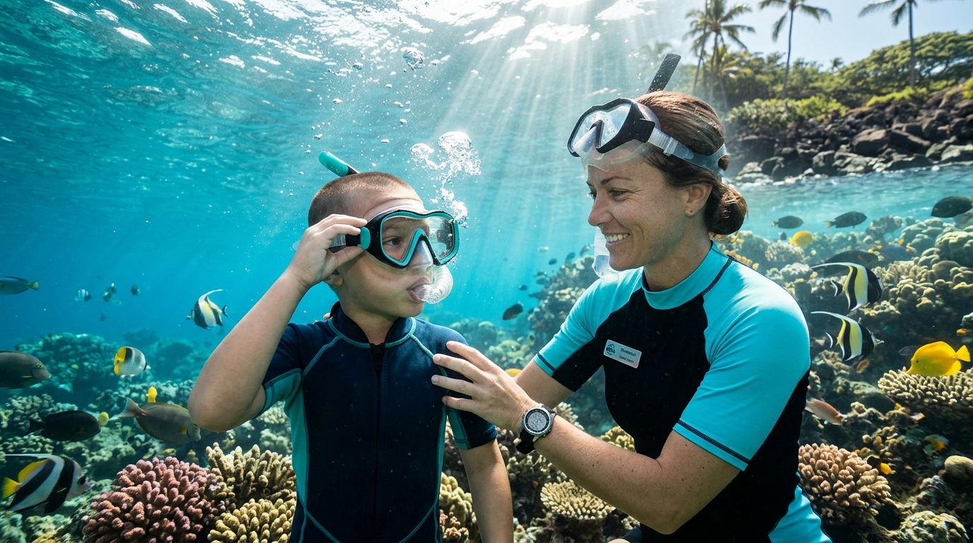 How to Help Kids During Captain Cook Snorkeling