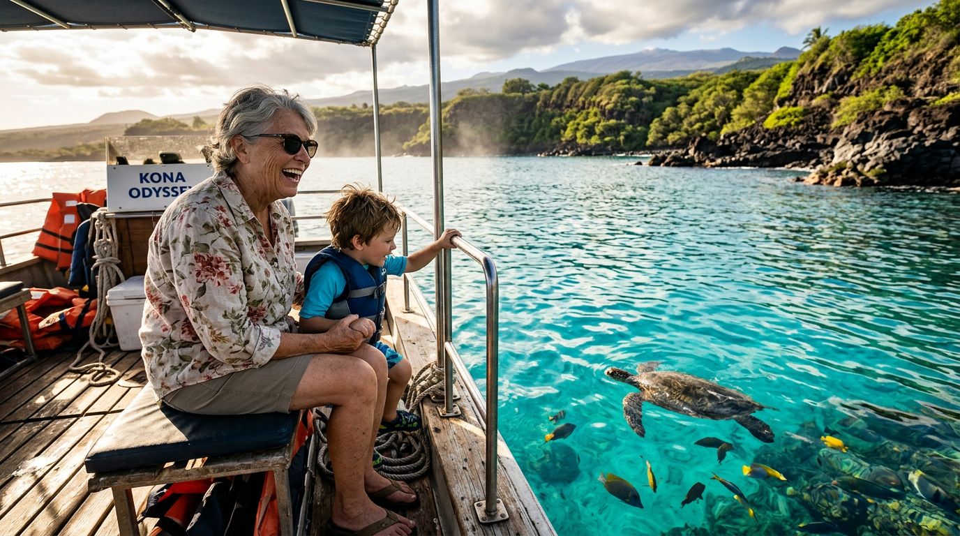 Kona Boat Tours for Grandparents and Grandchildren