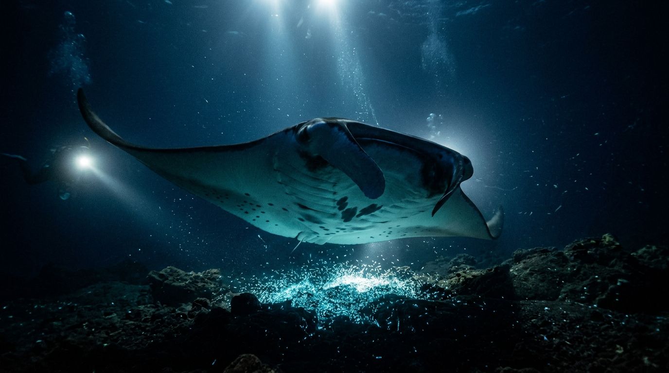 Manta Ray Night Snorkel: Can Rays See Color?