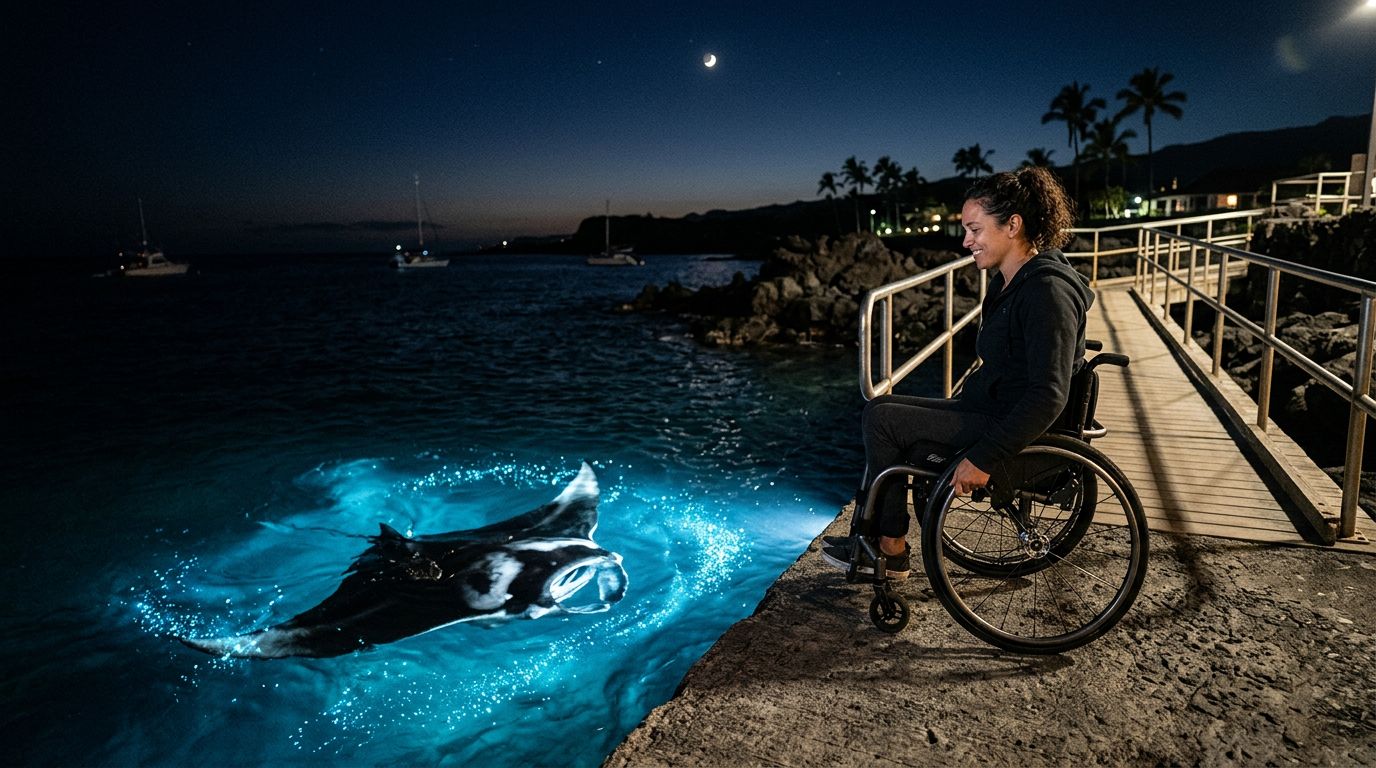 Manta Ray Night Snorkel Kona: A Wheelchair Guide
