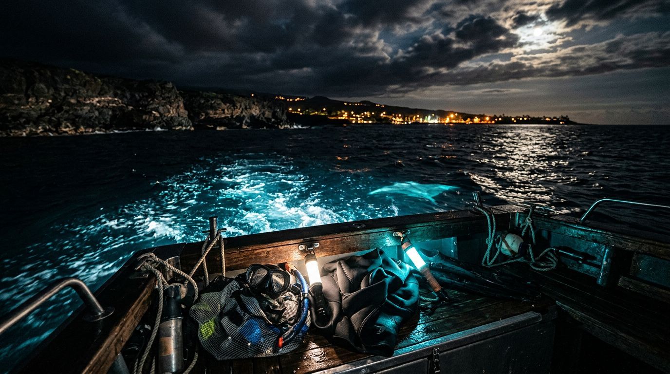 Manta Ray Night Snorkel: The Ride Back to Kona