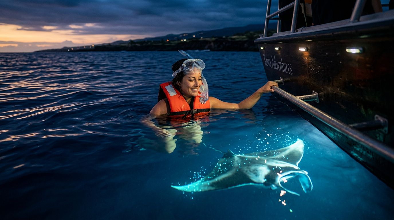 Manta Ray Snorkel Kona for Water-Anxious Guests