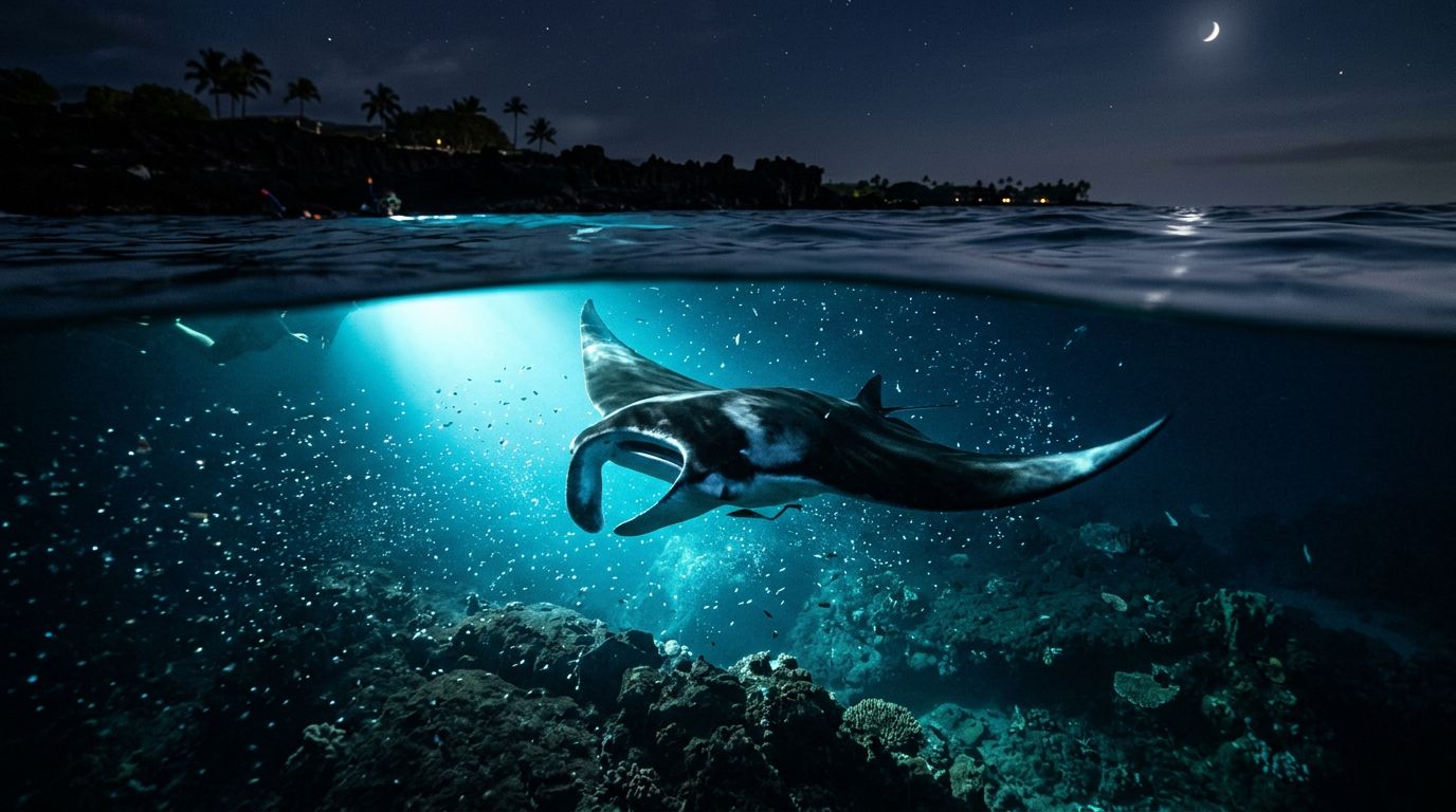 Manta Ray Snorkel Kona: Read Tides and Feeding Conditions