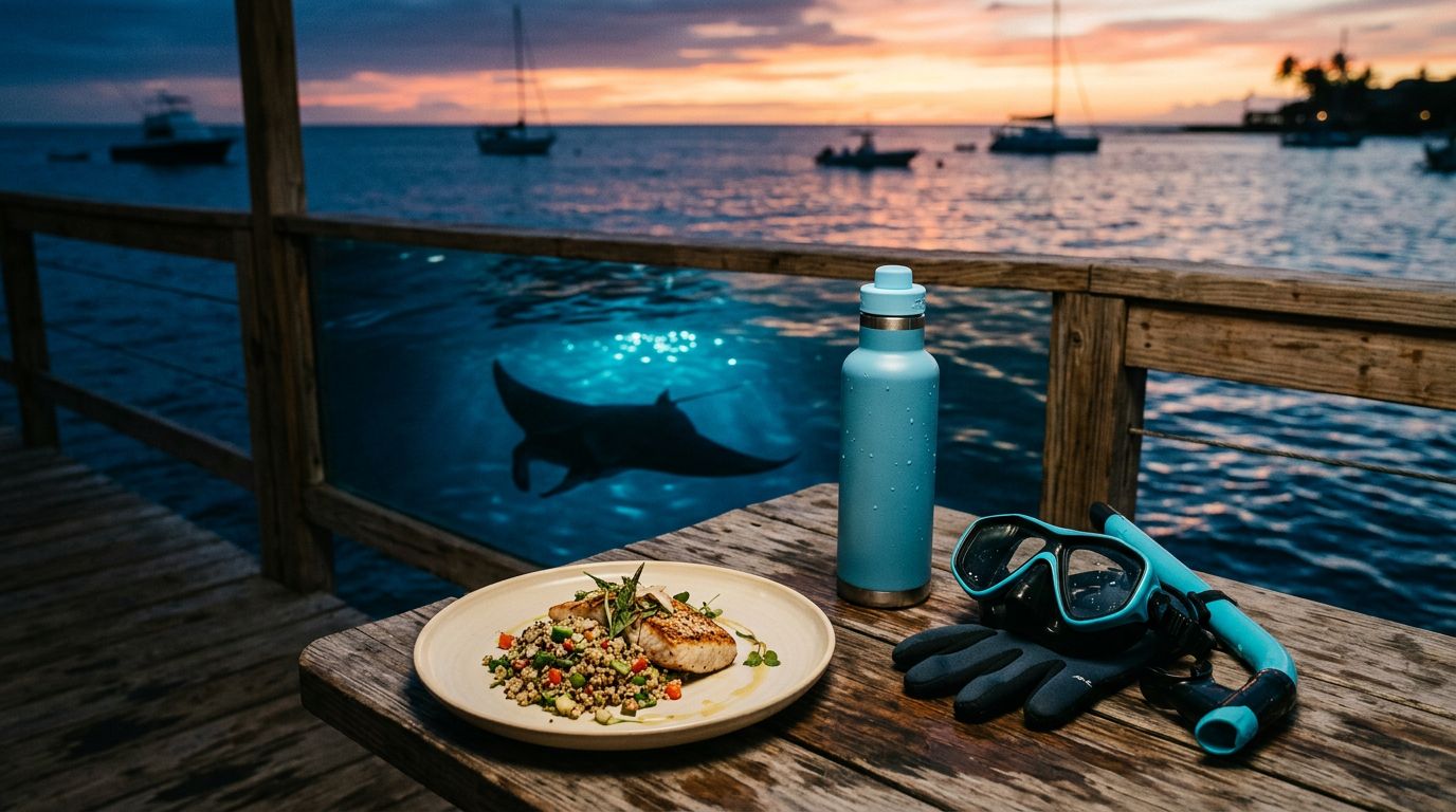 Plan Dinner Around Your Kona Manta Ray Night Snorkel